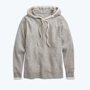 Summersalt Coziest Cashmere Blend Hoodie in Wolf & White Sand - XS